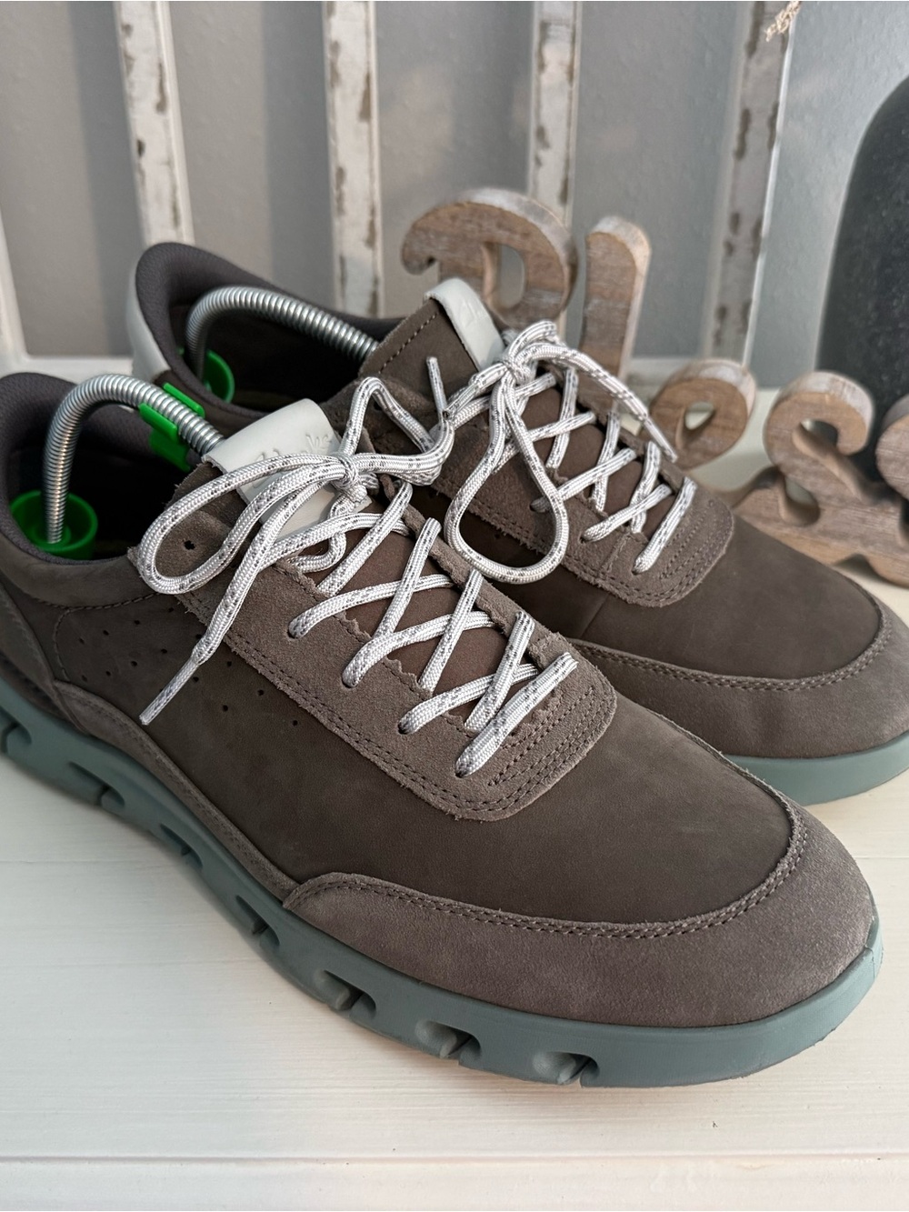 Clarks Men's Suede Sneakers in Dark Brown with Gray Soles